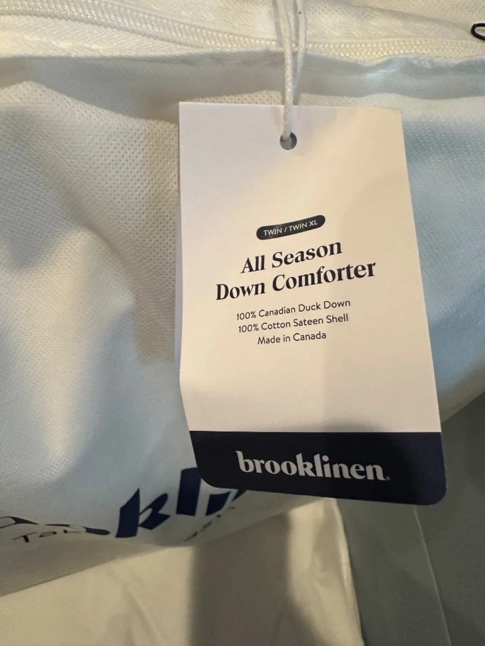 Brooklinen All Season Down Comforter - Twin / Twin XL NEW NWT